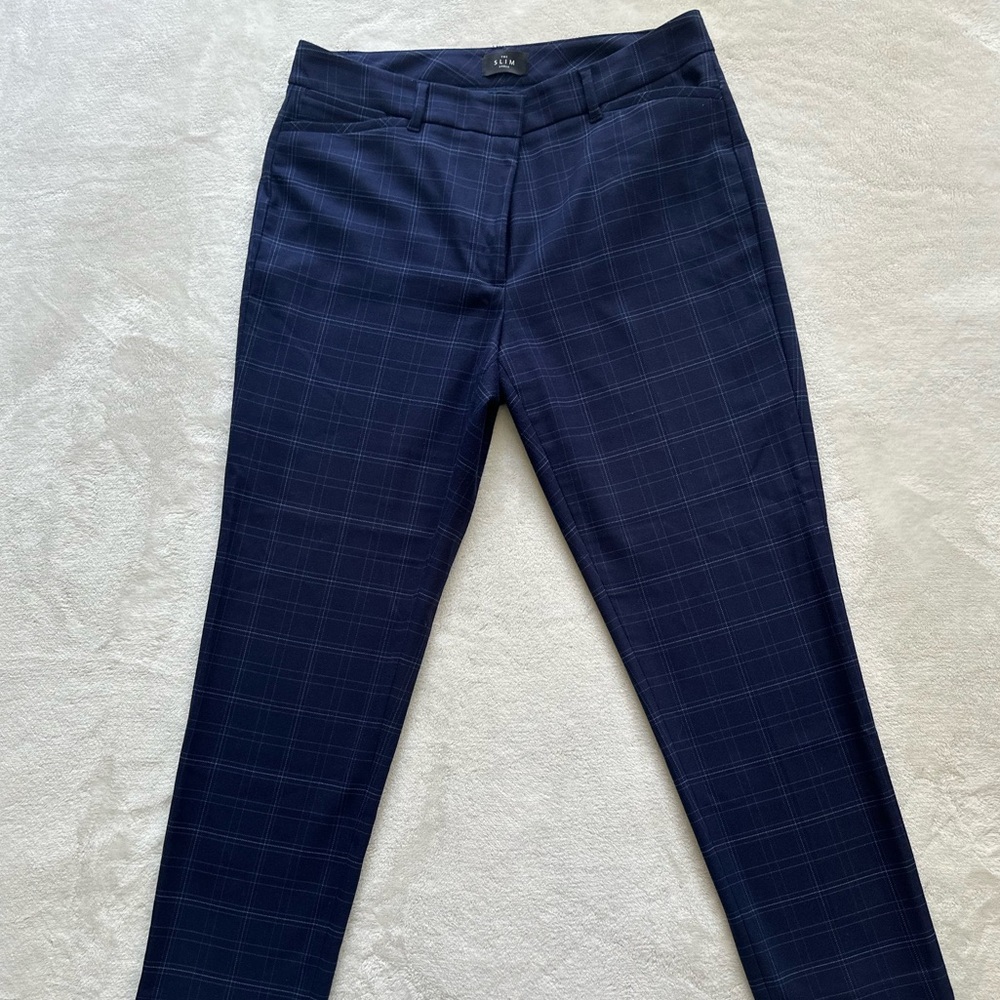WHBM Blue Slim Ankle Pant